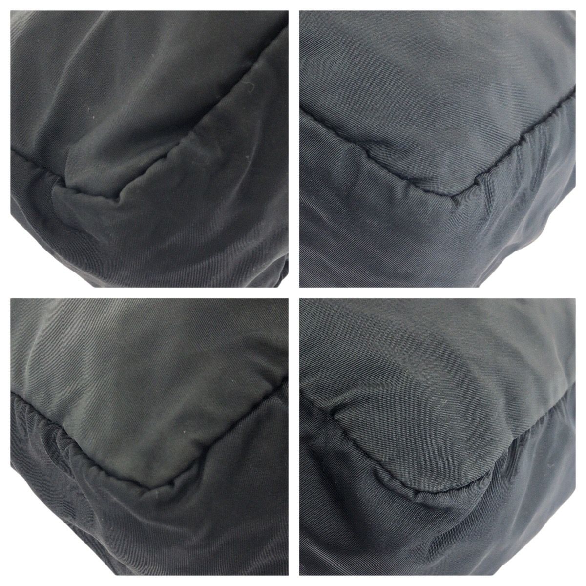 Prada Tessuto Black Silver Nylon Tote Shoulder — view 3