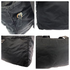 Prada Tessuto Black Silver Nylon Tote Shoulder — view 5