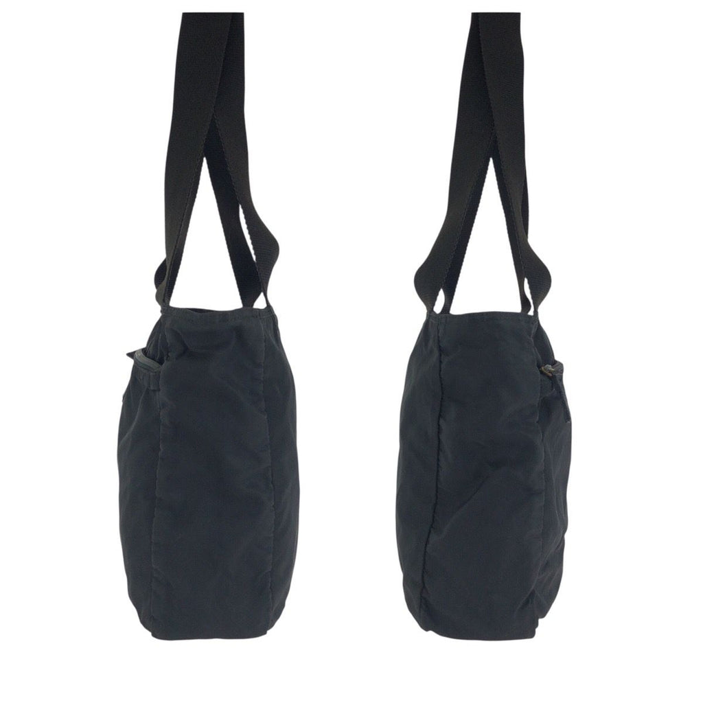 Prada Tessuto Black Silver Nylon Tote Shoulder — view 8