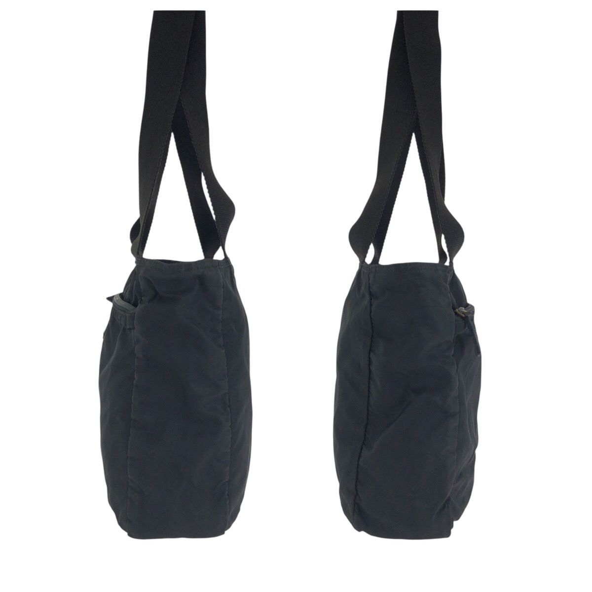Prada Tessuto Black Silver Nylon Tote Shoulder — view 8