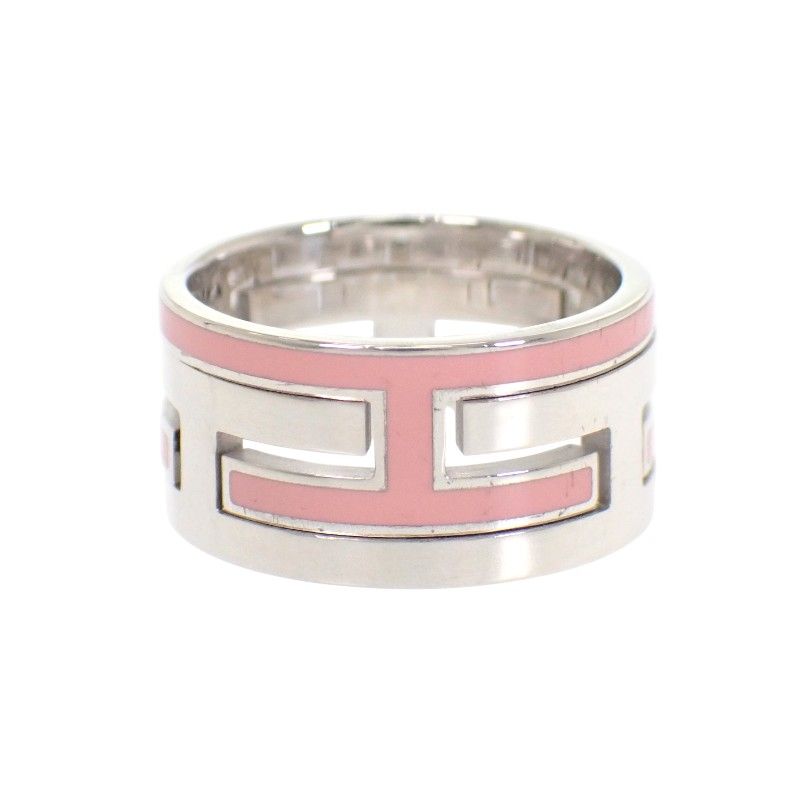 Hermes Move Ash Ring 925 Sterling Silver Pink 51