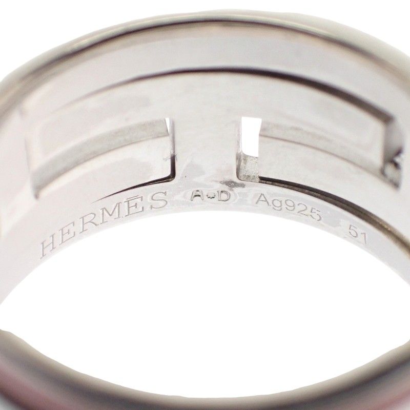 Hermes Move Ash Ring 925 Sterling Silver Pink 51 — view 7