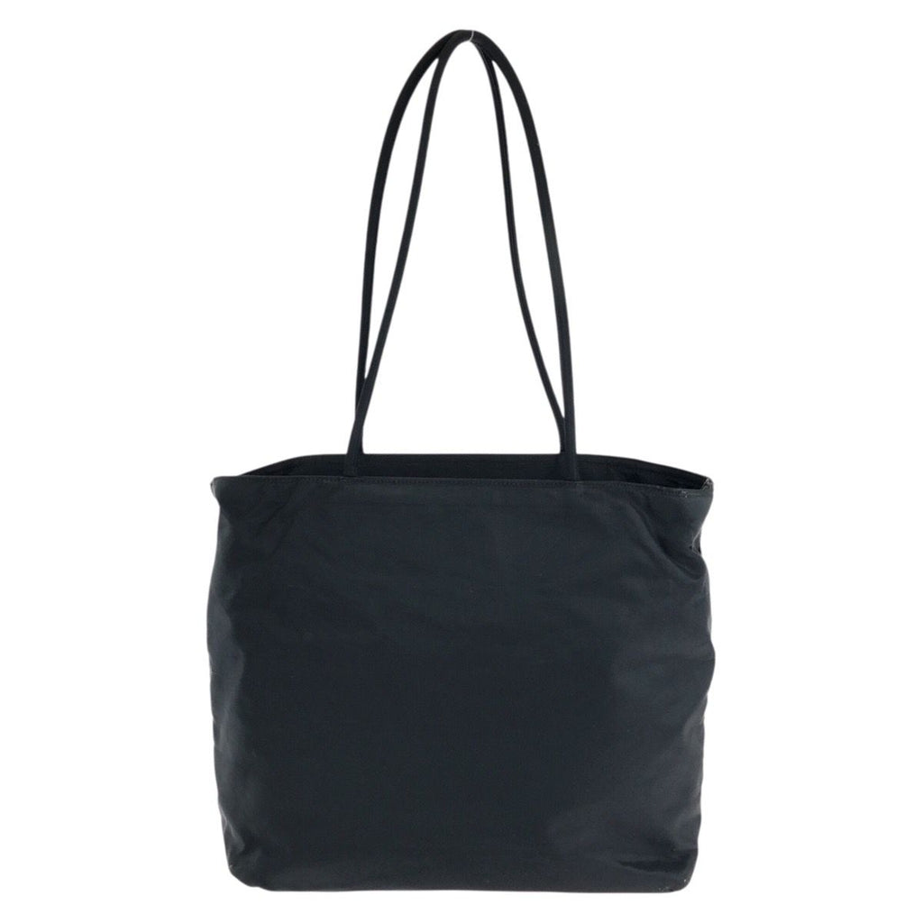 Prada Tessuto Black Silver Nylon Tote Shoulder Bag