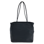 Prada Tessuto Black Silver Nylon Tote Shoulder Bag