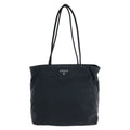 Prada Tessuto Black Silver Nylon Tote Shoulder Bag