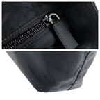 Prada Tessuto Black Silver Nylon Tote Shoulder Bag