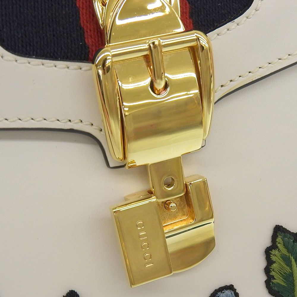 Gucci Sylvie Rose Applique Shoulder Bag