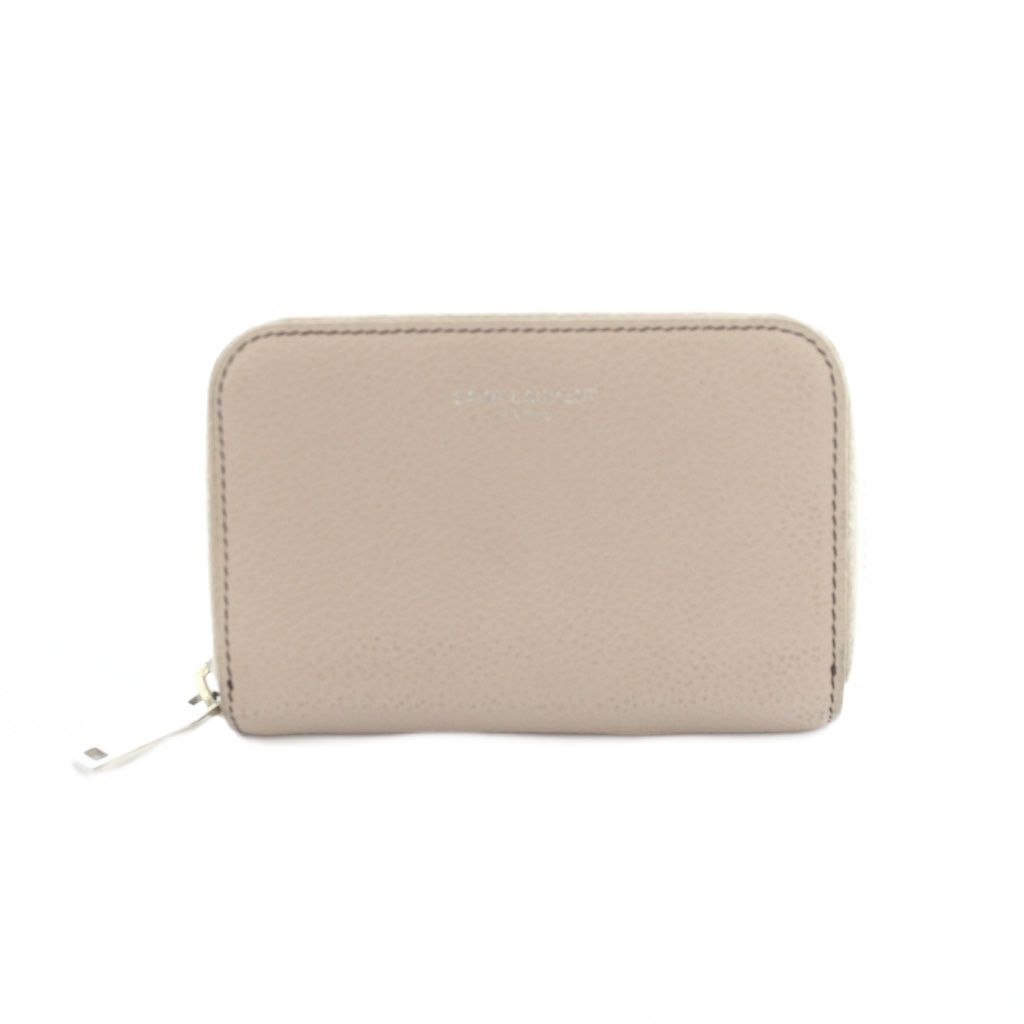 Saint Laurent Paris Coin Purse Zip Around Leather Pink