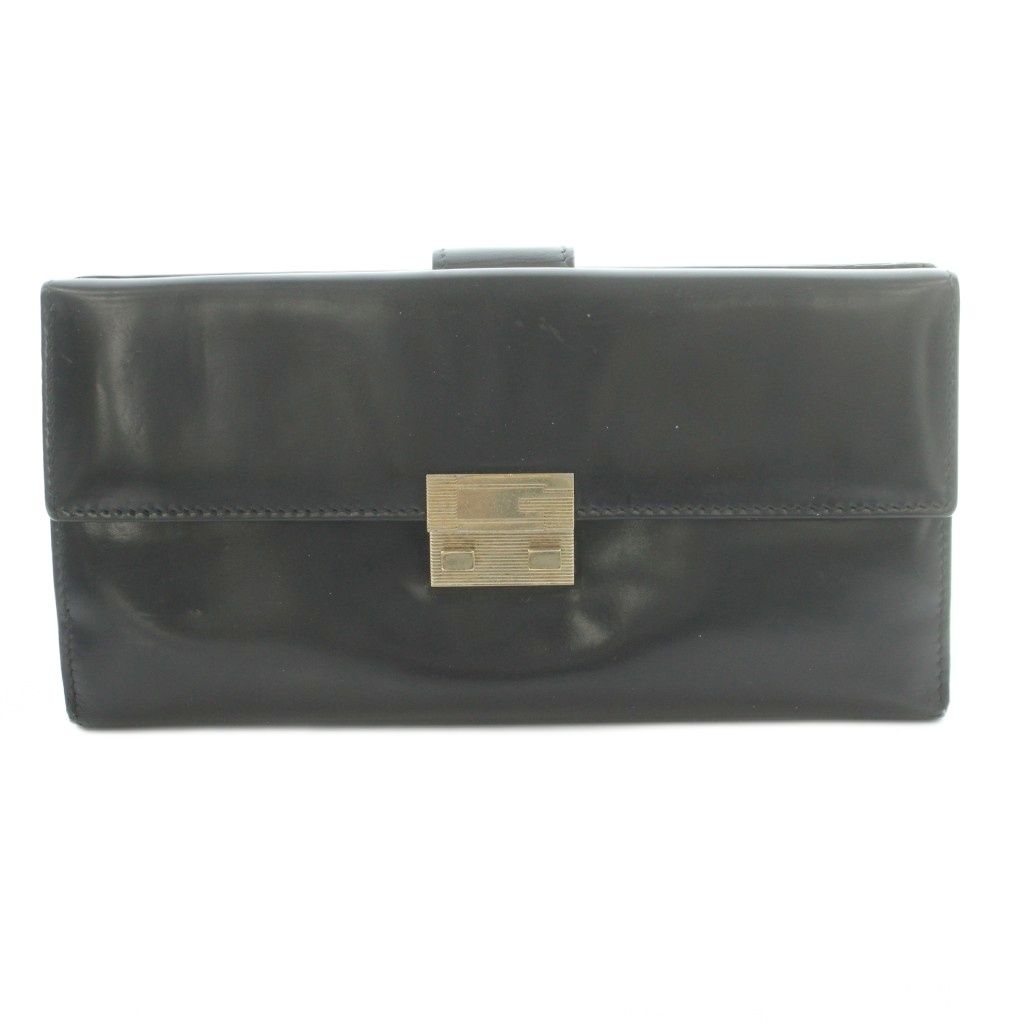 Gucci Wallet Bifold Coin Purse Leather Black