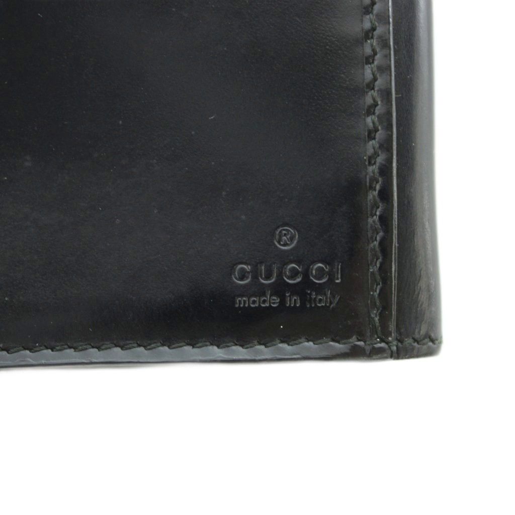 Gucci Wallet Bifold Coin Purse Leather Black — view 7