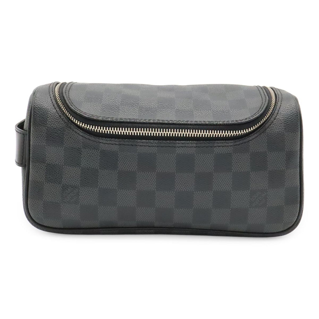 Louis Vuitton Damier Graphite Toilet Pouch Travel Clutch Handbag