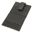 Prada Triangle Logo Card Case Business Holder Leather Nero Black Silver — view 4