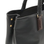 Bottega Veneta Marco Polo Tote Bag Leather Black Dark Brown — view 6