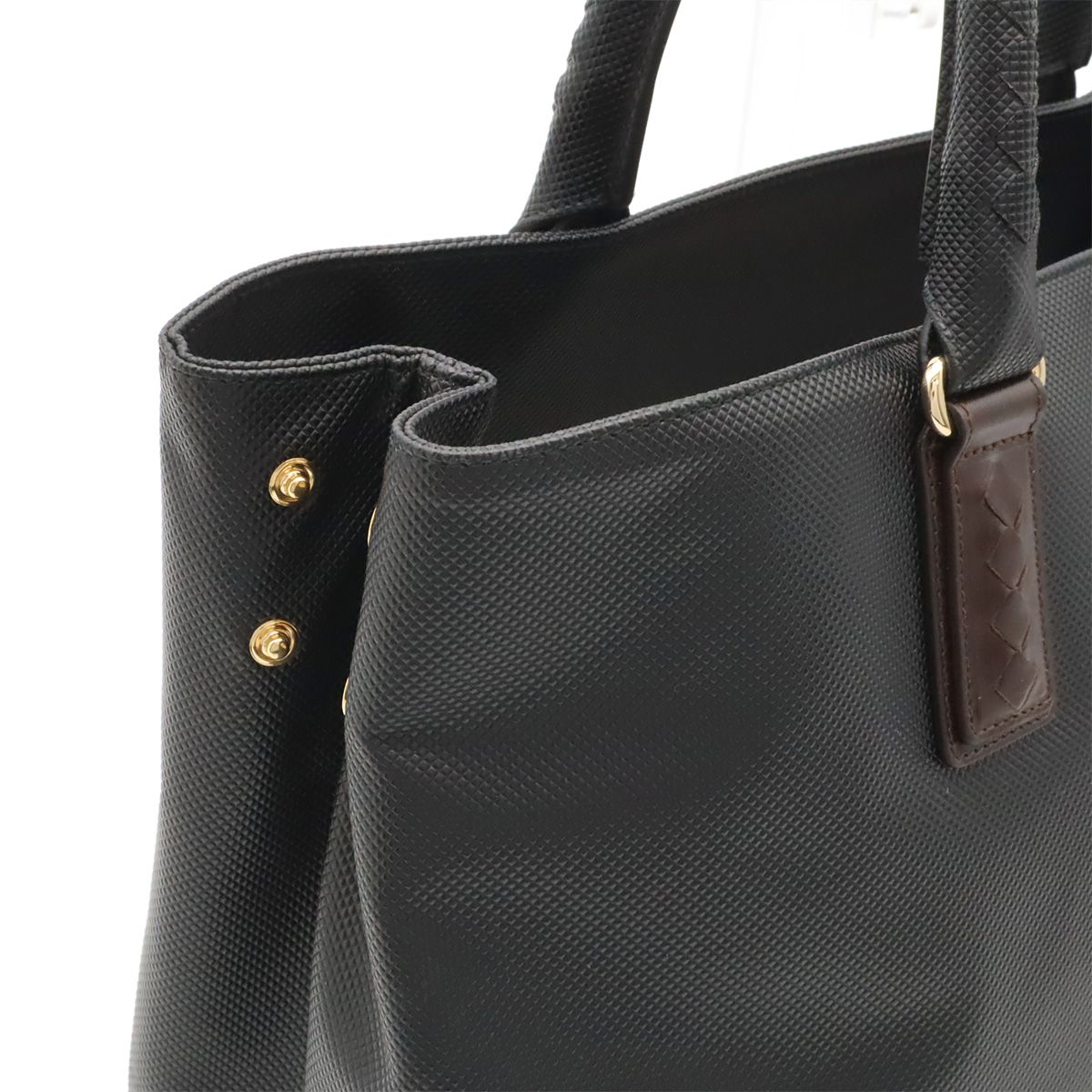 Bottega Veneta Marco Polo Tote Bag Leather Black Dark Brown — view 6
