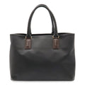 Bottega Veneta Marco Polo Tote Bag Leather Black Dark Brown