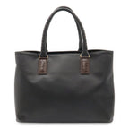 Bottega Veneta Marco Polo Tote Bag Leather Black Dark Brown