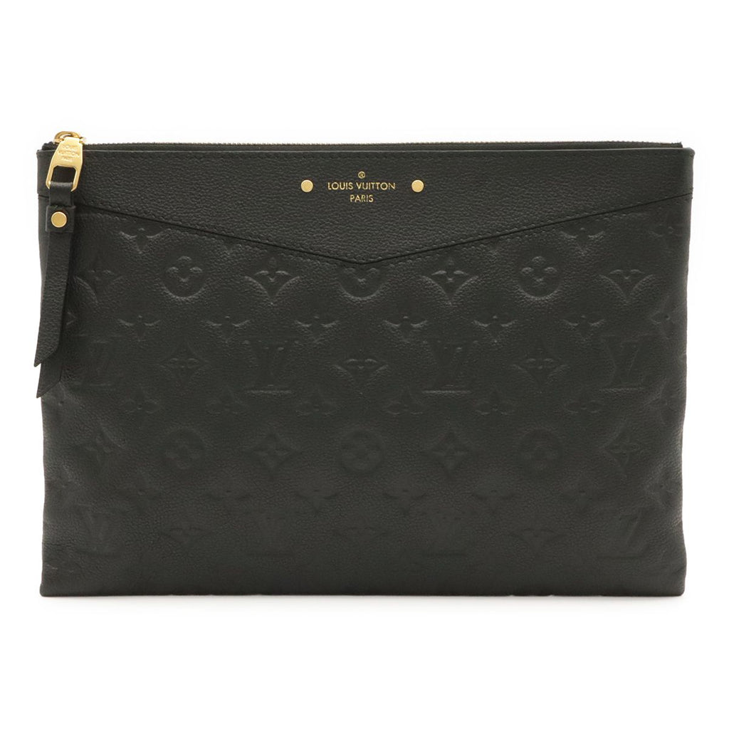 Louis Vuitton Monogram Empreinte Daily Pouch Clutch Leather Noir Black