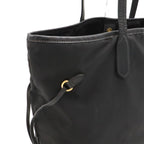 Prada Tote Shoulder Bag Nylon Leather Nero Black Gold — view 6