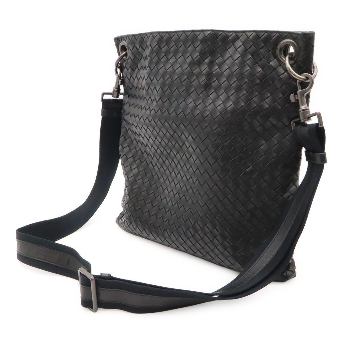 Bottega Veneta Intrecciato Shoulder Bag Crossbody Black — view 2