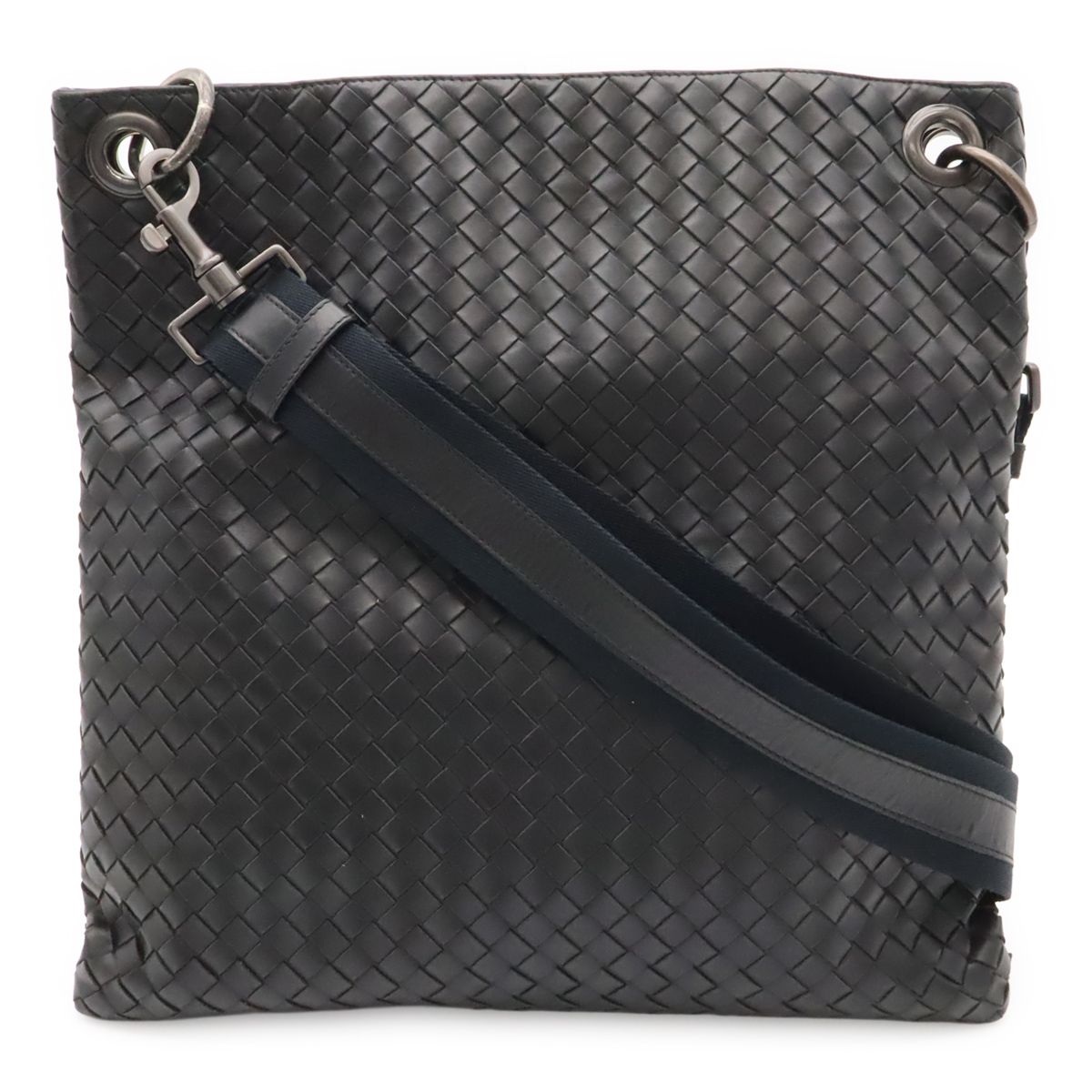 Bottega Veneta Intrecciato Shoulder Bag Crossbody Black