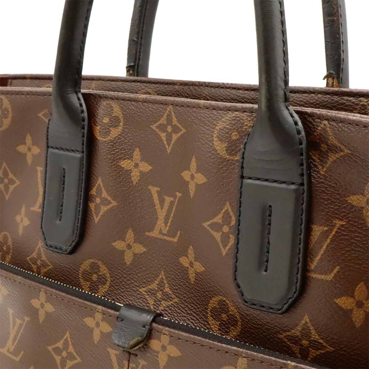Louis Vuitton Monogram Macassar 7 DW Business Briefcase Document Purse Tote Bag — view 7
