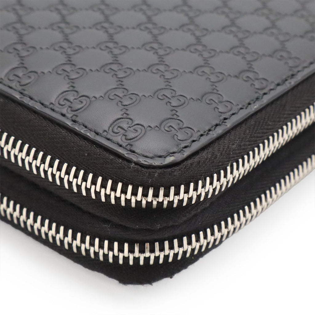 Gucci Micro Guccissima Travel Case Clutch Organizer Wallet Leather Black — view 3
