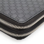 Gucci Micro Guccissima Travel Case Clutch Organizer Wallet Leather Black — view 3
