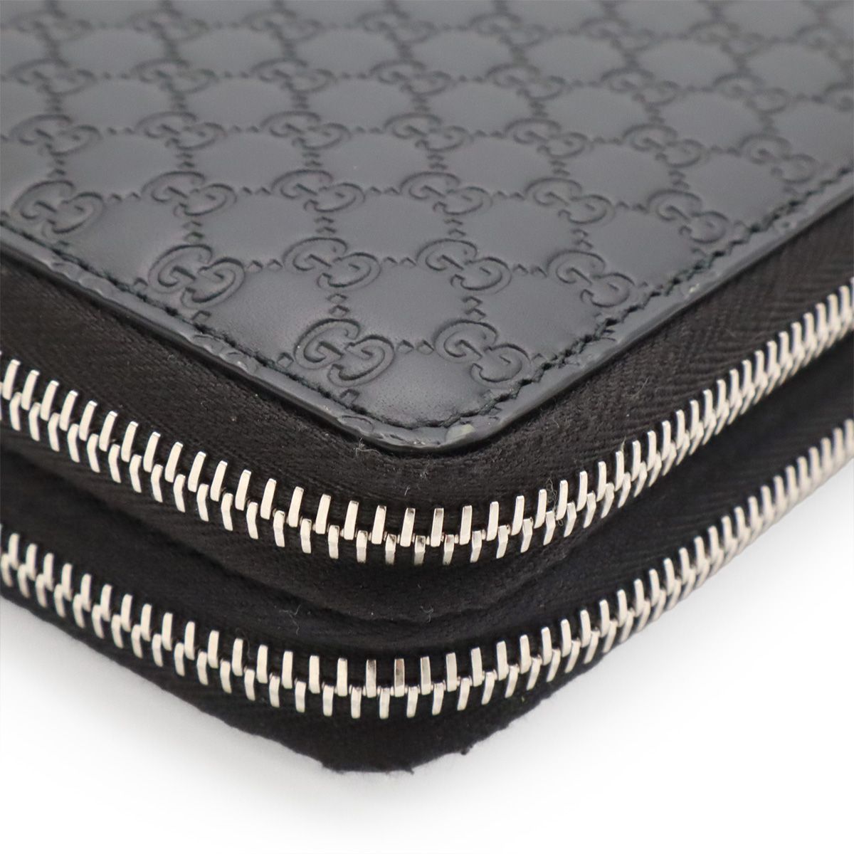 Gucci Micro Guccissima Travel Case Clutch Organizer Wallet Leather Black — view 3