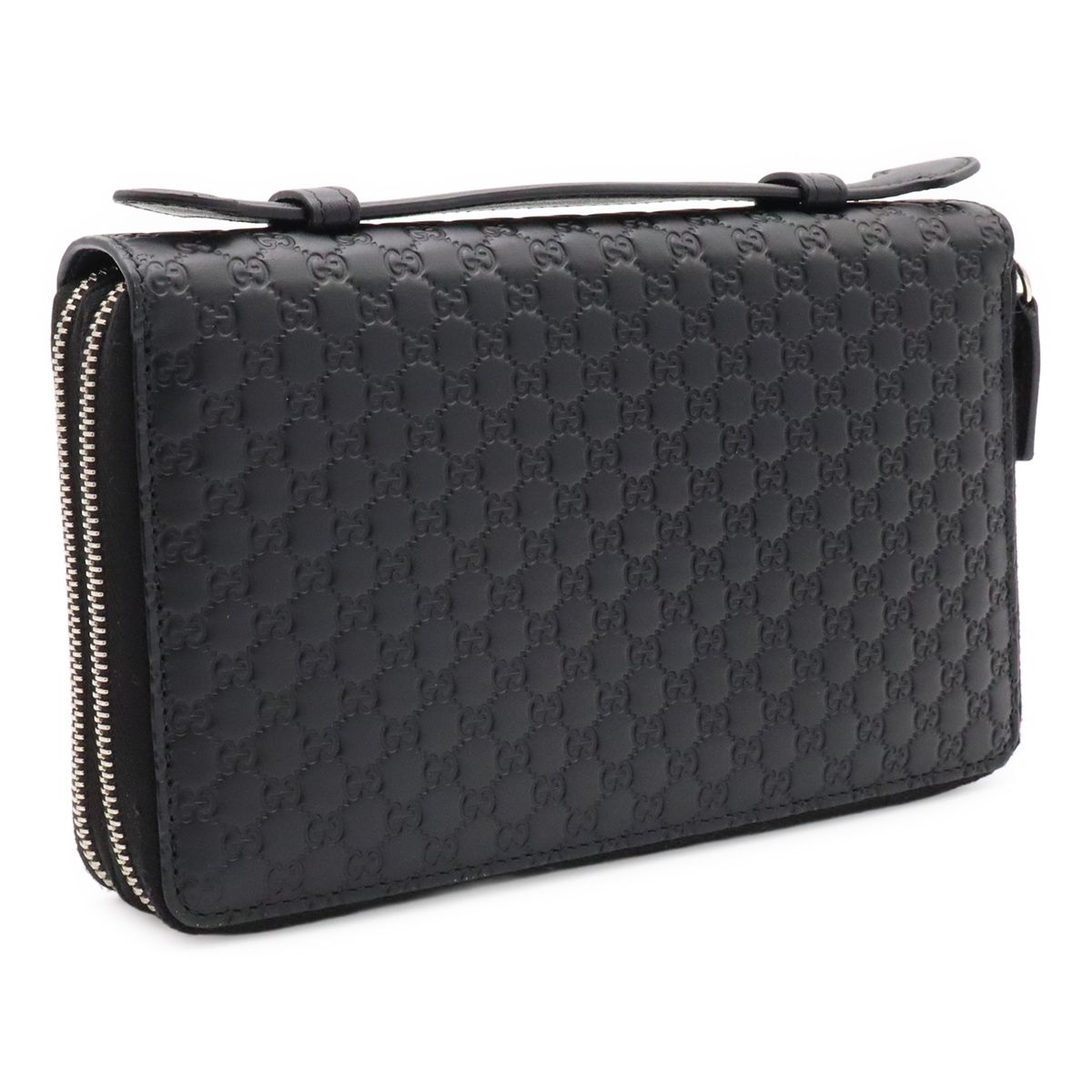 Gucci Micro Guccissima Travel Case Clutch Organizer Wallet Leather Black — view 2