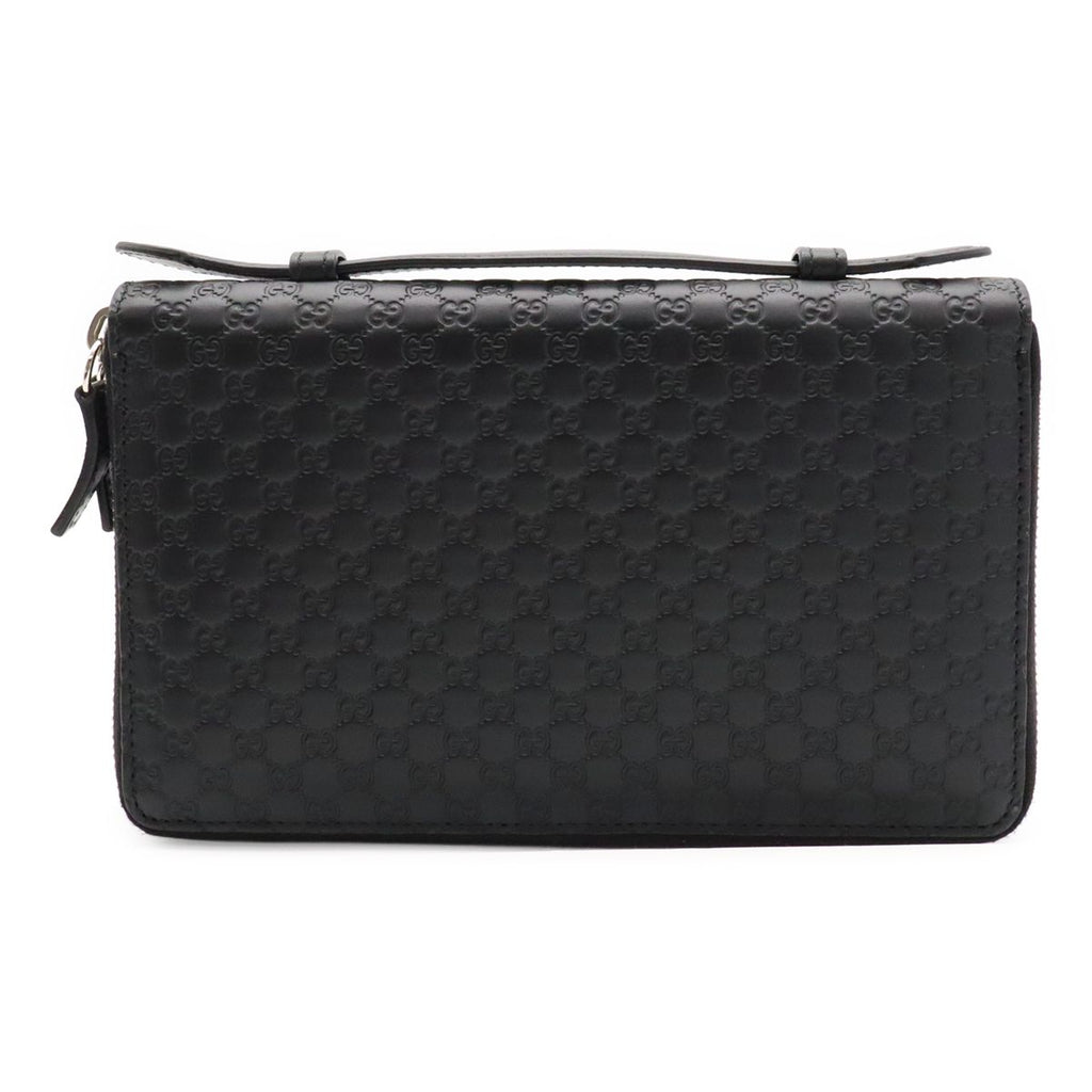 Gucci Micro Guccissima Travel Case Clutch Organizer Wallet Leather Black