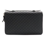 Gucci Micro Guccissima Travel Case Clutch Organizer Wallet Leather Black
