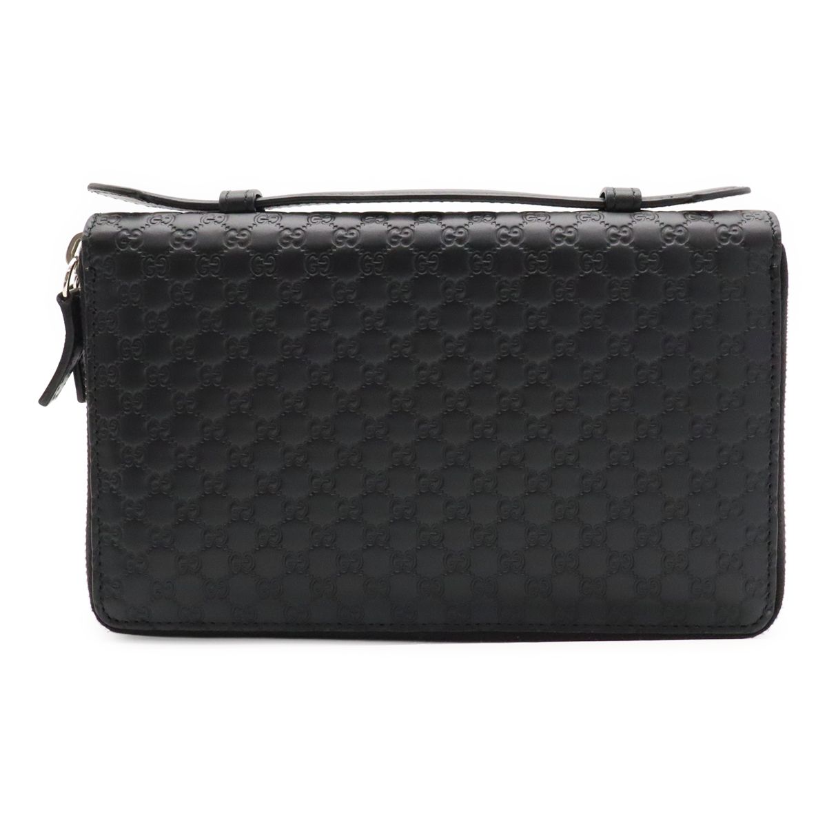 Gucci Micro Guccissima Travel Case Clutch Organizer Wallet Leather Black
