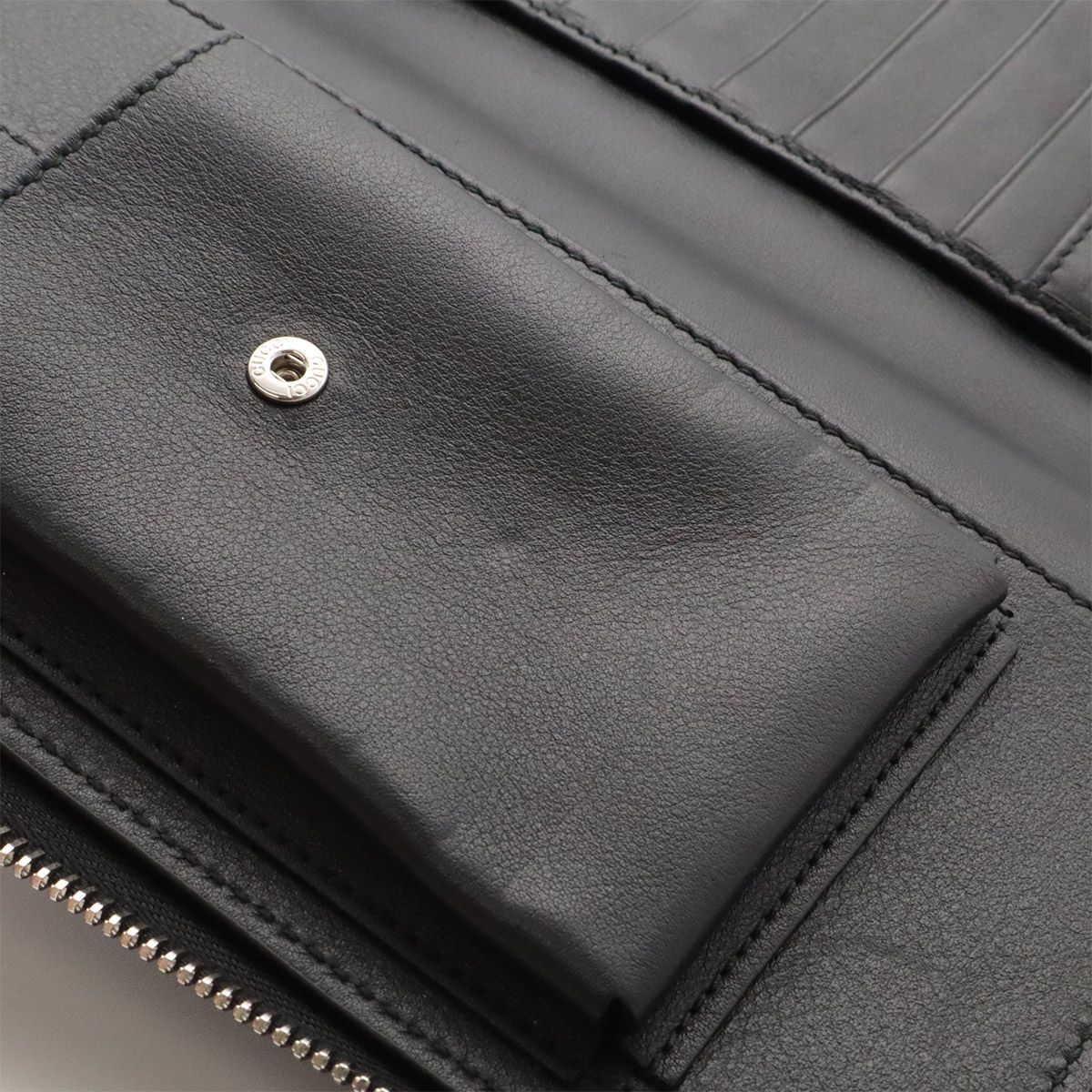 Gucci Micro Guccissima Travel Case Clutch Organizer Wallet Leather Black — view 8