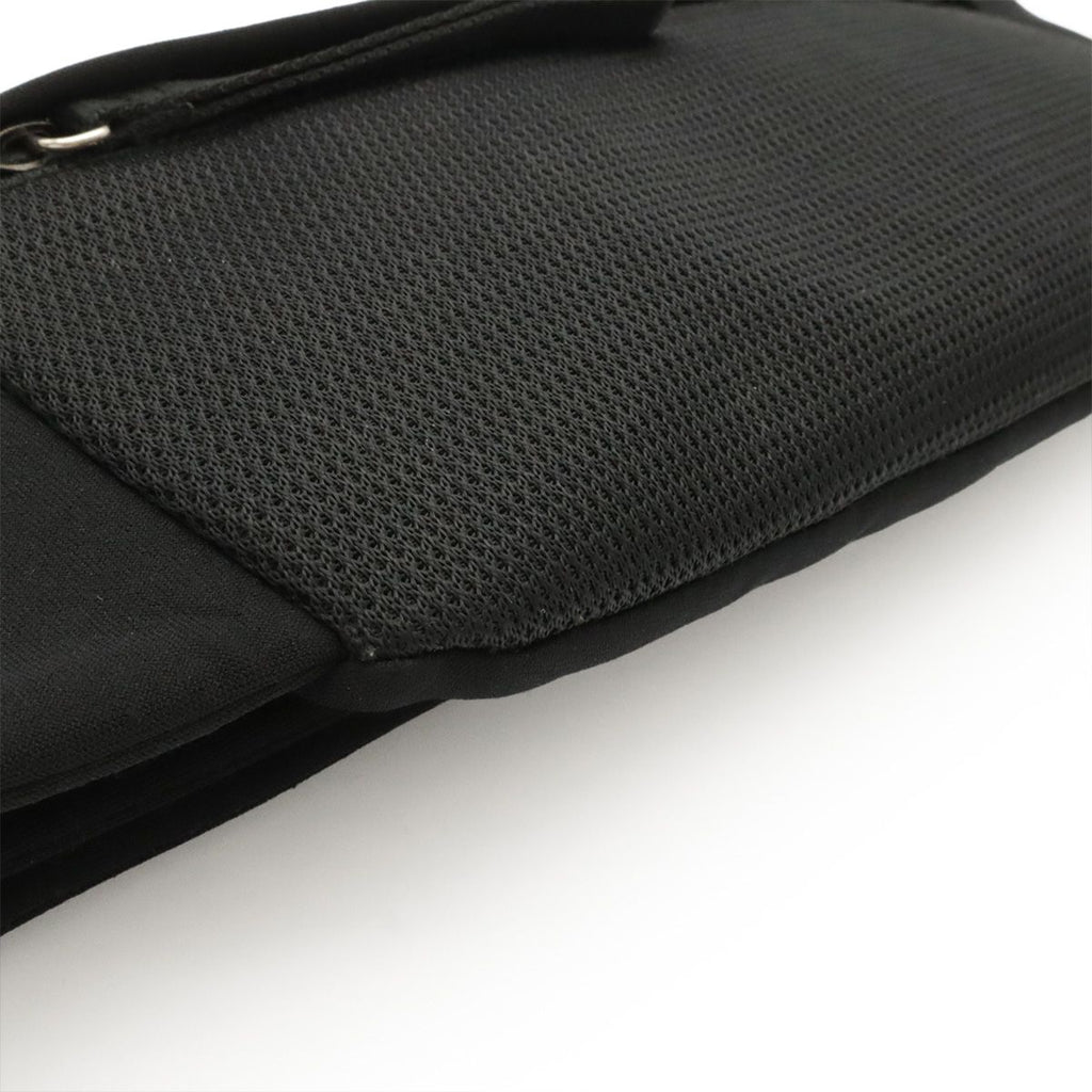 Prada Sports Belt Bag Waist Pouch Neoprene Mesh Black Silver — view 3