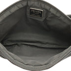 Prada Sports Belt Bag Waist Pouch Neoprene Mesh Black Silver — view 7