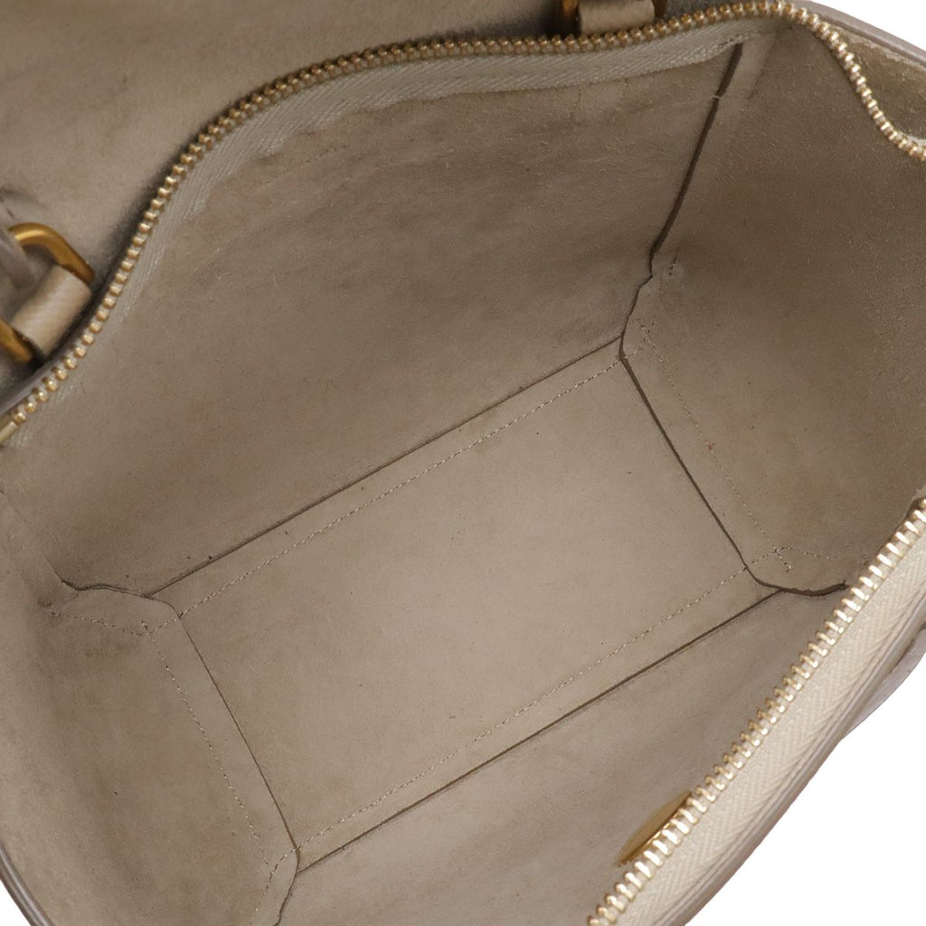 Celine Handbag Nano 2-Way Crossbody Leather Sand Beige Gold — view 7