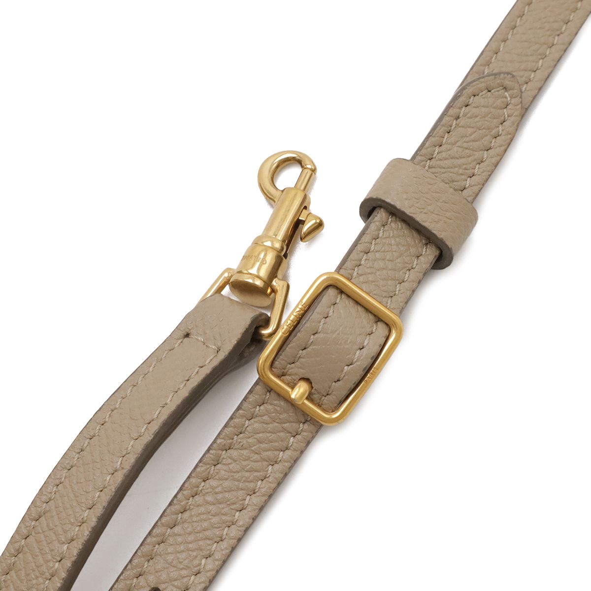 Celine Handbag Nano 2-Way Crossbody Leather Sand Beige Gold — view 5