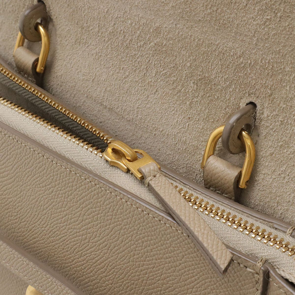 Celine Handbag Nano 2-Way Crossbody Leather Sand Beige Gold — view 6