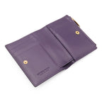 Bottega Veneta Cassette Maxi Intrecciato Bifold Wallet Leather Purple — view 5