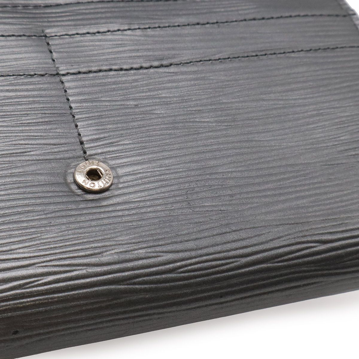 Louis Vuitton Epi Portefeuille Sarah Bifold Wallet Anthracitna Cles Metallic — view 7
