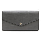 Louis Vuitton Epi Portefeuille Sarah Bifold Wallet Anthracitna Cles Metallic