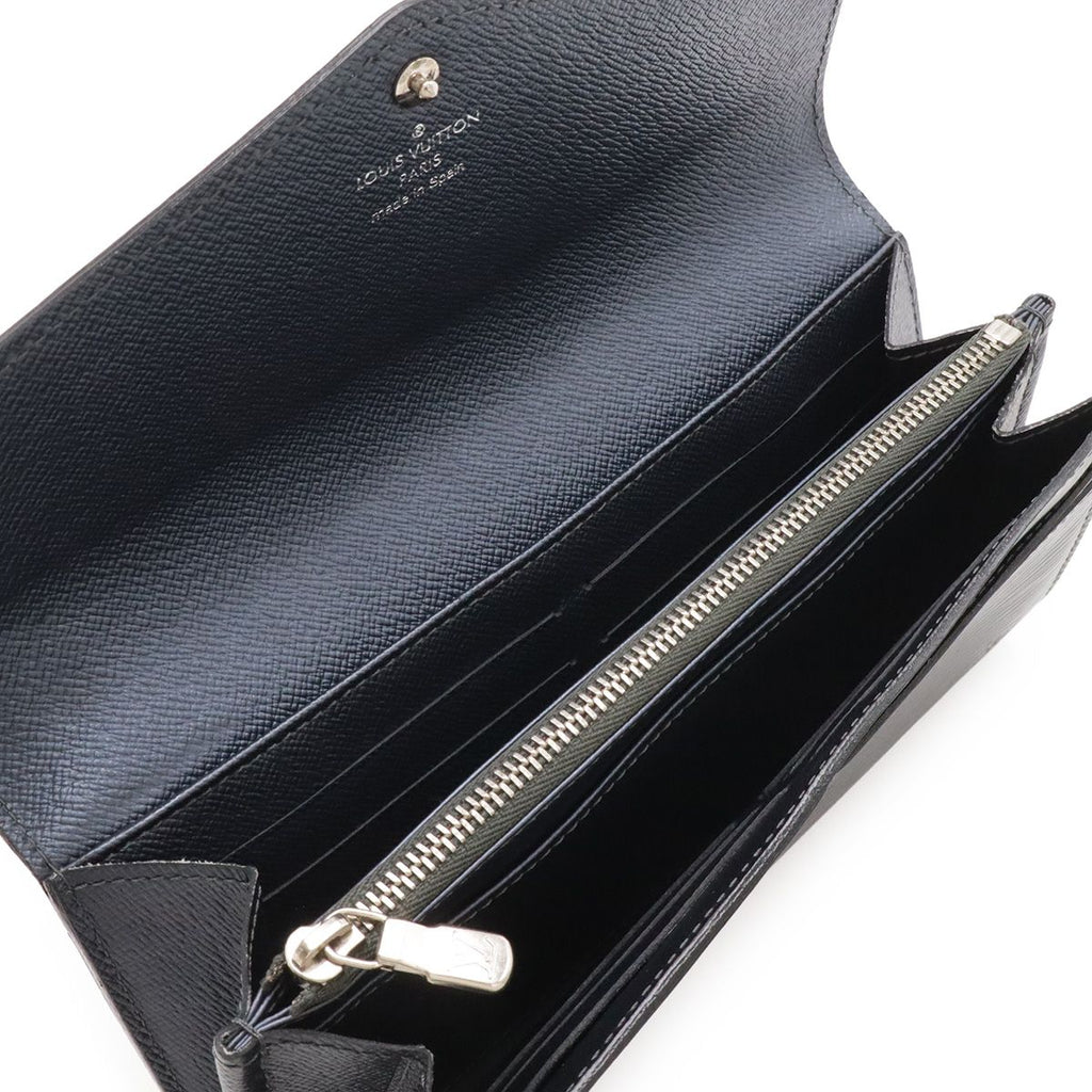 Louis Vuitton Epi Portefeuille Sarah Bifold Wallet Anthracitna Cles Metallic — view 5