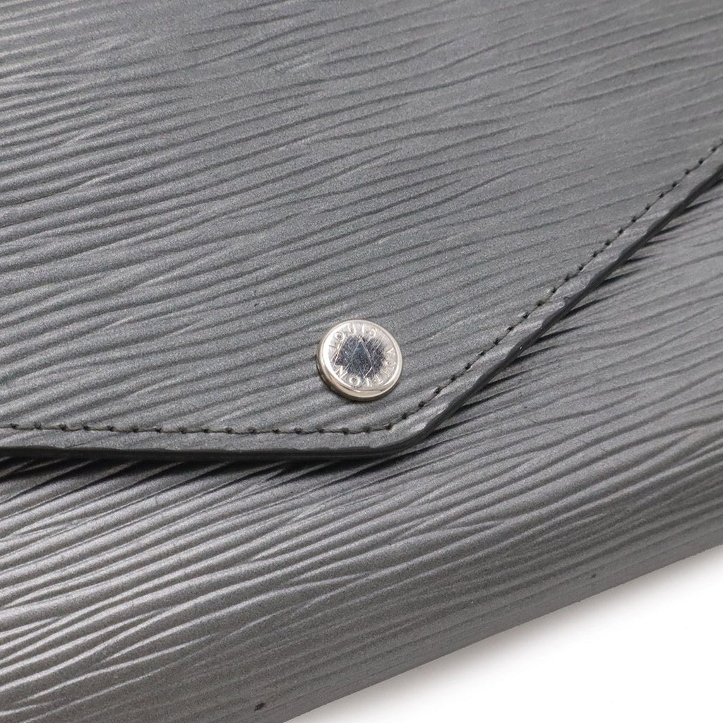 Louis Vuitton Epi Portefeuille Sarah Bifold Wallet Anthracitna Cles Metallic — view 4