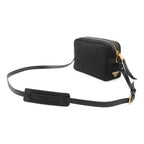 Prada Logo Jacquard Ribbon Shoulder Bag Crossbody Canvas Leather Nero Black — view 2
