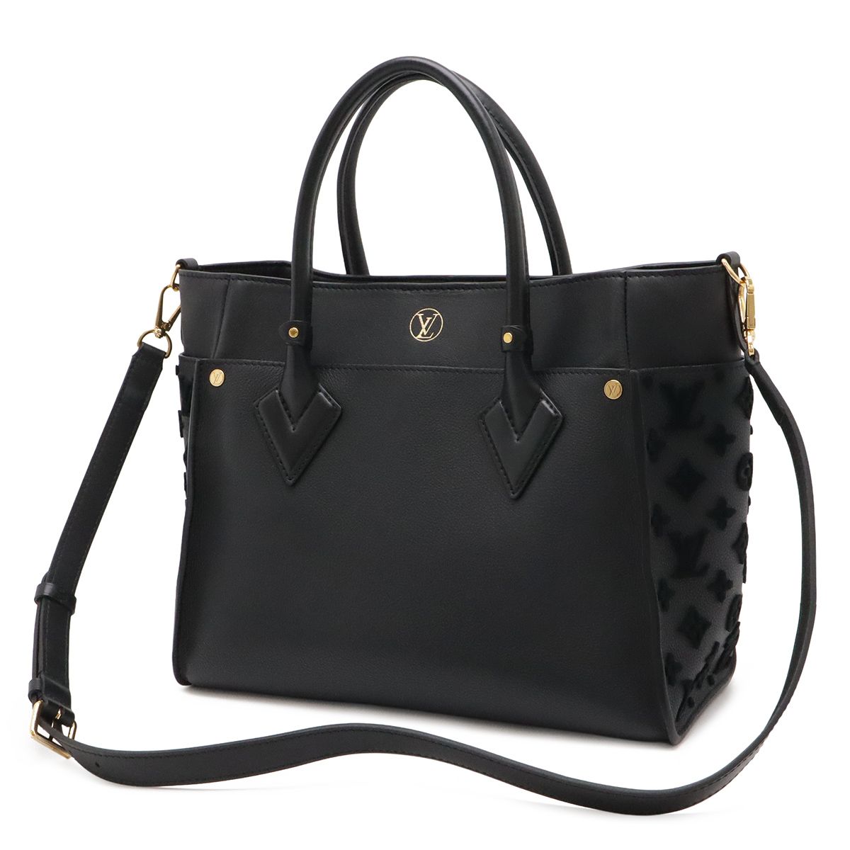 Louis Vuitton Monogram Tufting on My Side MM 2-Way Shoulder Bag Leather Noir — view 2