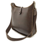 Hermes Evelyne I 1 PM Shoulder Bag Courchevel Leather Dark Brown Silver — view 2