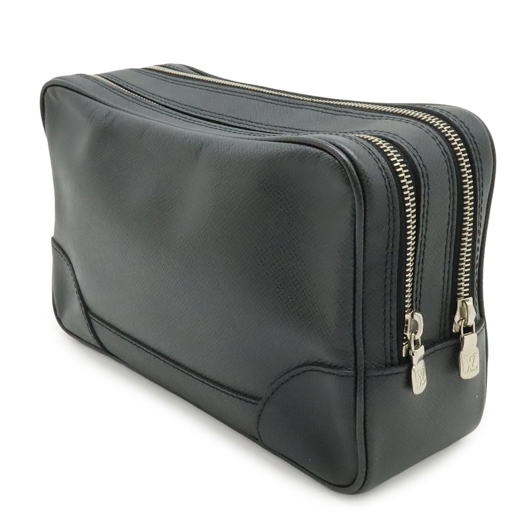 Louis Vuitton Taiga Pavel Clutch Leather Ardoise Black Silver — view 2