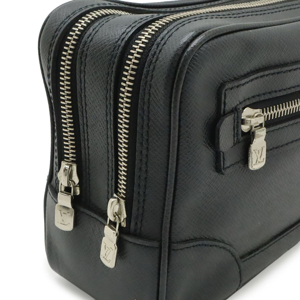 Louis Vuitton Taiga Pavel Clutch Leather Ardoise Black Silver — view 4