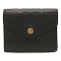 Louis Vuitton Monogram Empreinte Portefeuille Zoe Trifold Wallet Noir Black Gold