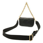 Louis Vuitton Bubble Glam Wallet on Strap Chain Shoulder Bag 3way Clutch Noir — view 2